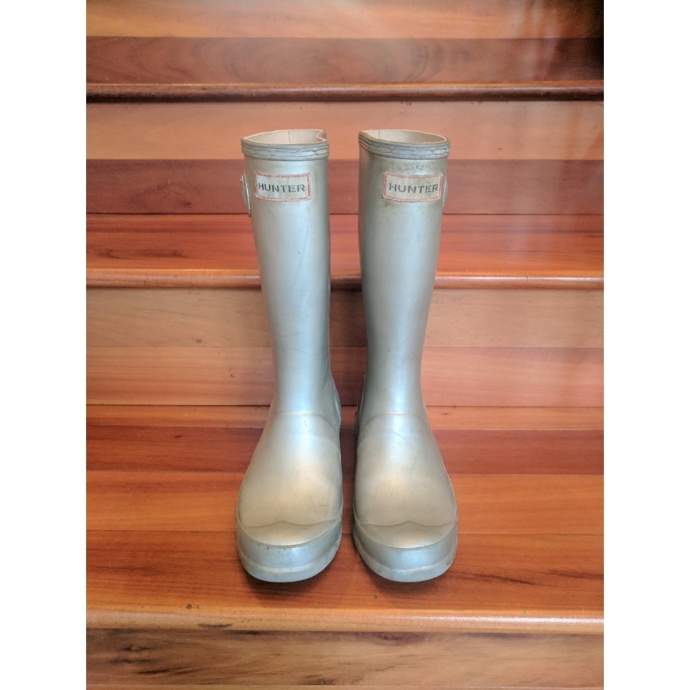 Hunter Rainboots Silver  (size 3/4)  KIDS